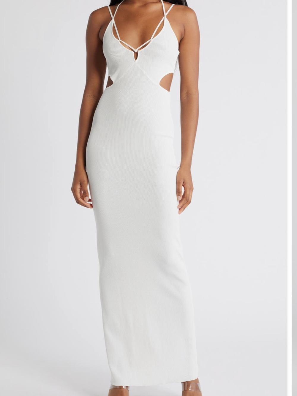 Mistress Rocks Strappy Cutout Maxi Dress - White